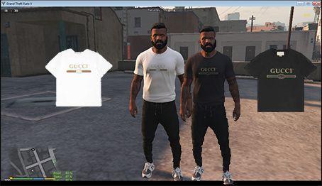 gucci t-shirt (white and black)